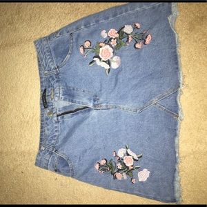 Denim flower skirt